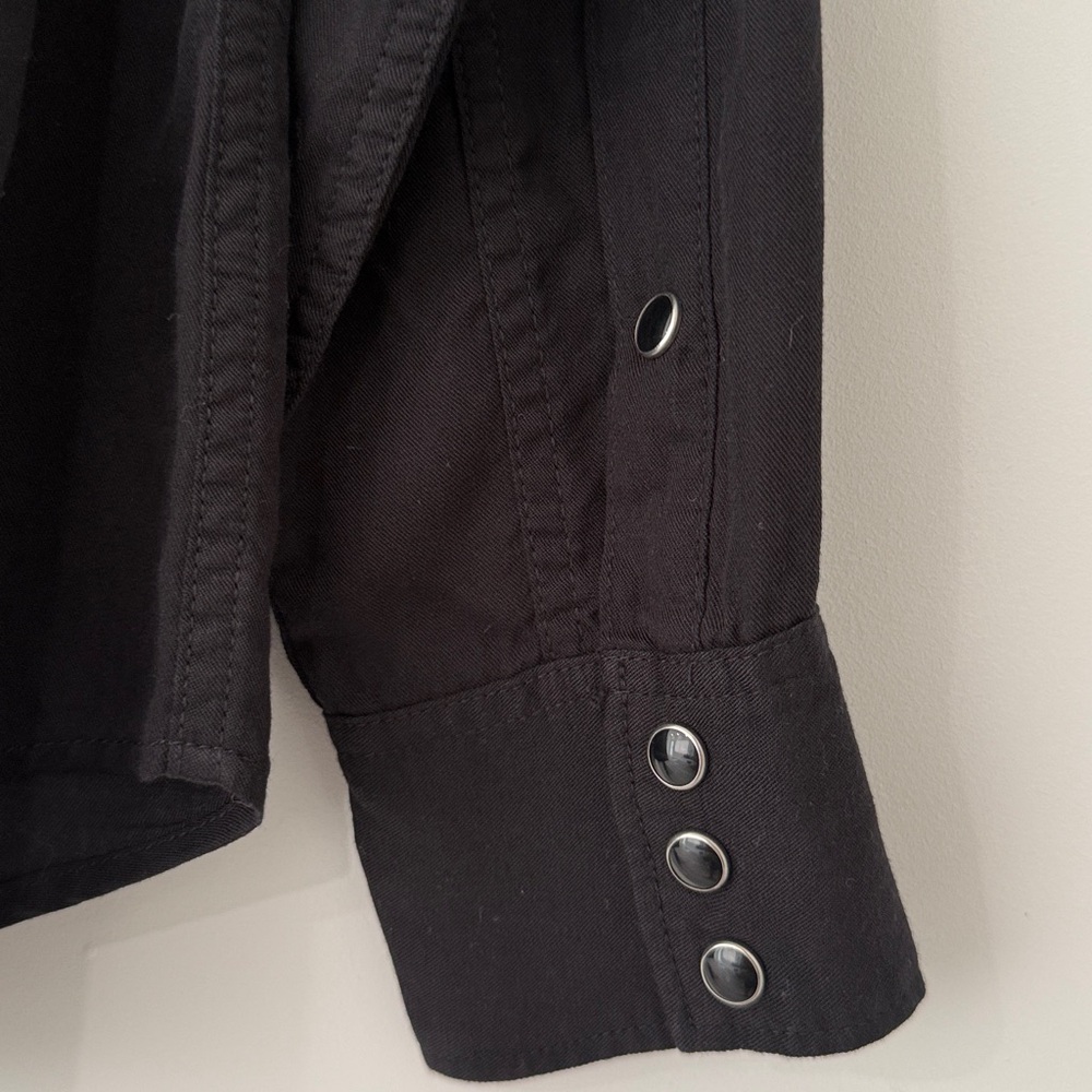 YSL Saint Laurent Classic Black Button Down Shirt LIKE NEW - Picture 8 of 10